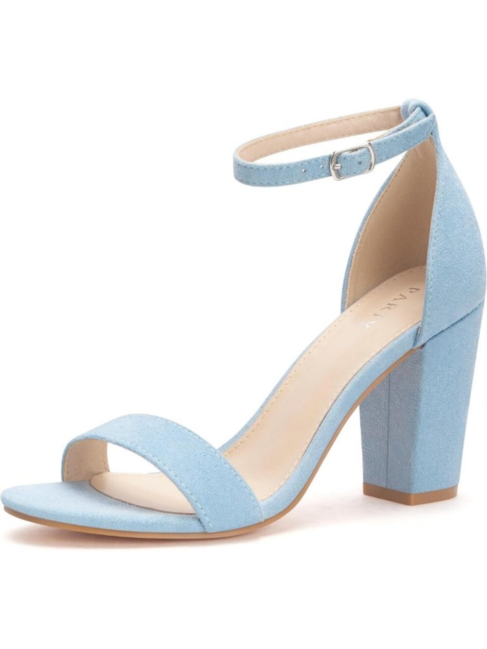 Stylish Chunky Block Heels Open Toe Ankle Strap Sandals - 3 Inch, Wedding & Prom